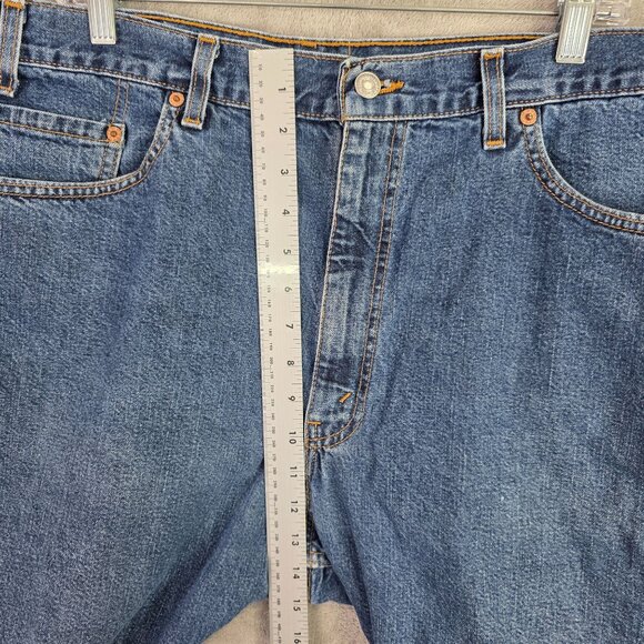 Mens Levi's 550 Blue Denim Shorts Relaxed Fit 11" Inseam 100% Cotton Size 40 - Picture 5 of 10